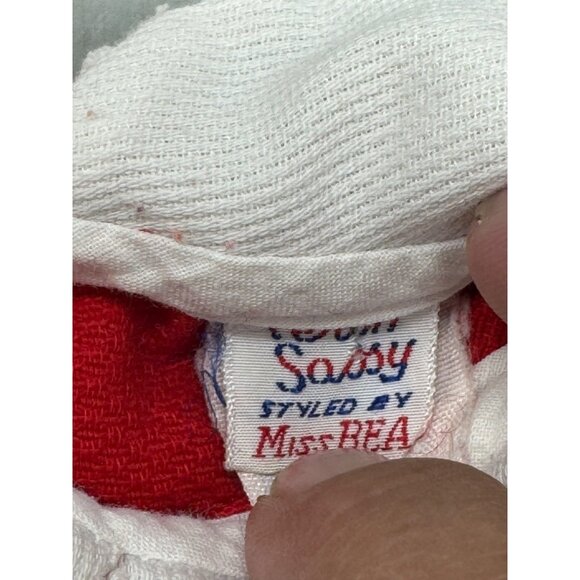 Vintage sassy by Miss Bea Savoy Baby Dress Red With Embroidered Ducks 3-6M READ - Picture 4 of 11